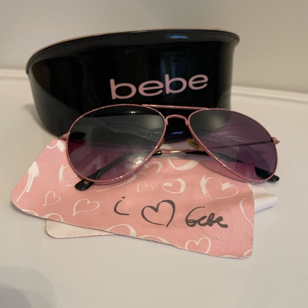 Bebe Pink Aviator Sunglasses